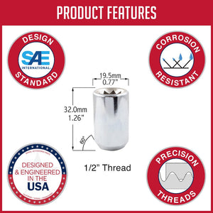 Product of Coyote Wheel Accessories 781142 60 Degree Conical 1/2x20 Lug Nut 