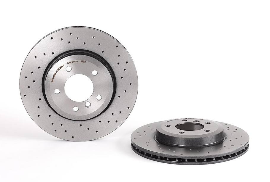 Product of Brembo 0989521XC02 Xtra Vented Cross Drilled 1 Piece Brake Rotor 