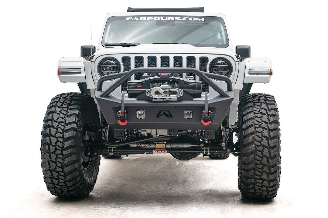 Product of Fab Fours JL18-B4752-1 Stubby Series Steel Powder Coated Bumper 