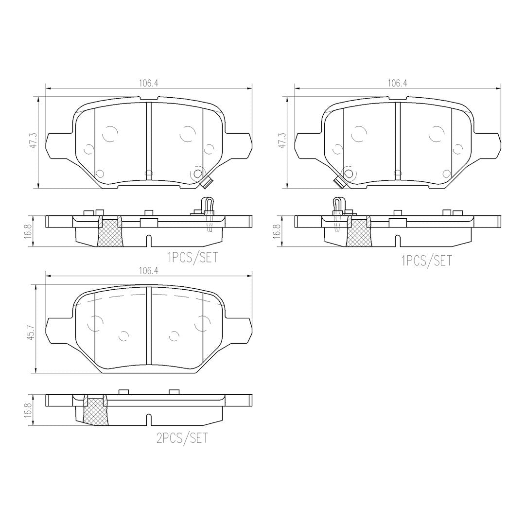 Brembo P10079n Brake Pad||||85||brmp10079n||2008955