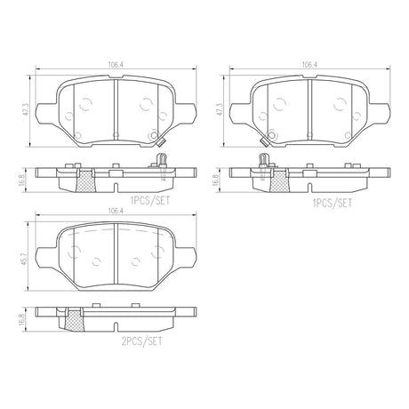 Brembo P10079n Brake Pad||||85||brmp10079n||2008955