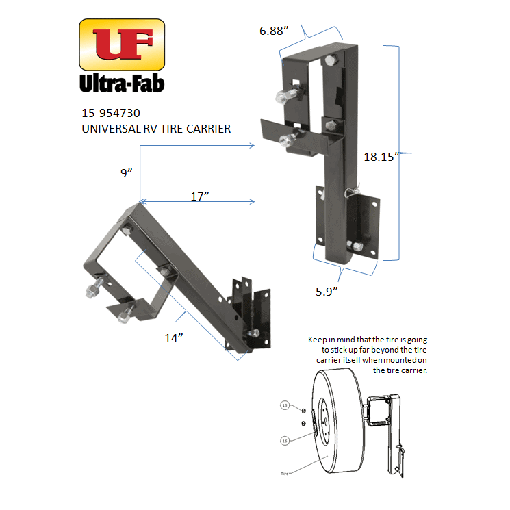 Ultra-Fab Products 15-954730 Spare Tire Carrier||15-954730_2.Png||87||u2915954730||1004831