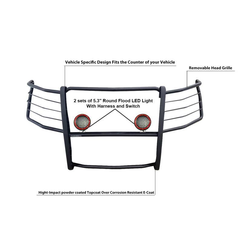 Black Horse Offroad 17fp32ma-Plfr Grille Guard||17fp32ma-Plfr_11.Jpeg||95||blk17fp32mafr||2237459