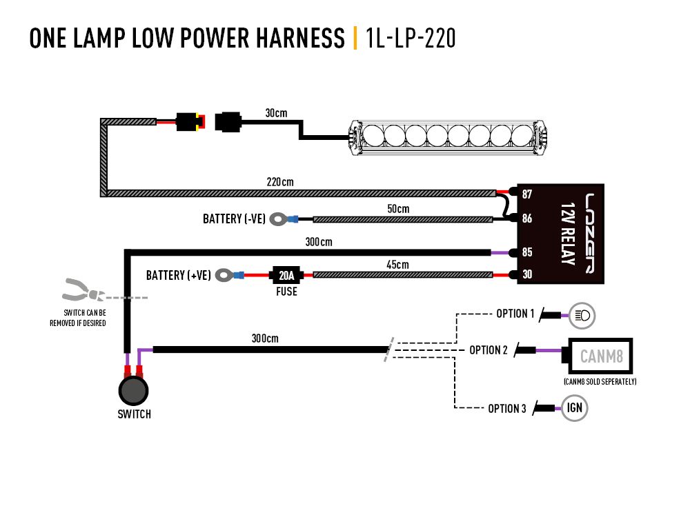 Product of Triple-R Light 1l-Lp-220 Light Bar Wiring Harness