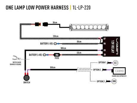 Product of Triple-R Light 1l-Lp-220 Light Bar Wiring Harness