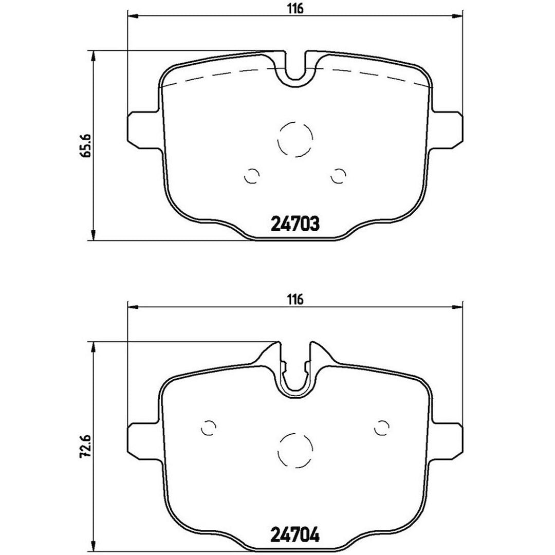 Product of Brembo P06061 Brake Pad - Set Of 4 