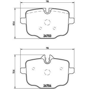 Product of Brembo P06061 Brake Pad - Set Of 4 