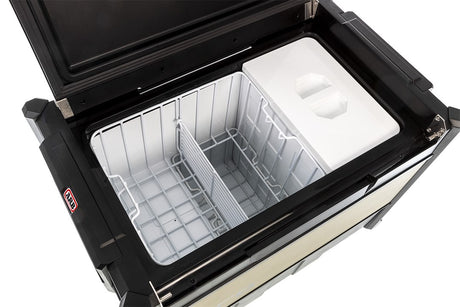 Product of ARB 2.4 Cubic Feet Dual Compartment 1 Door Refrigerator , Black/ Tan 