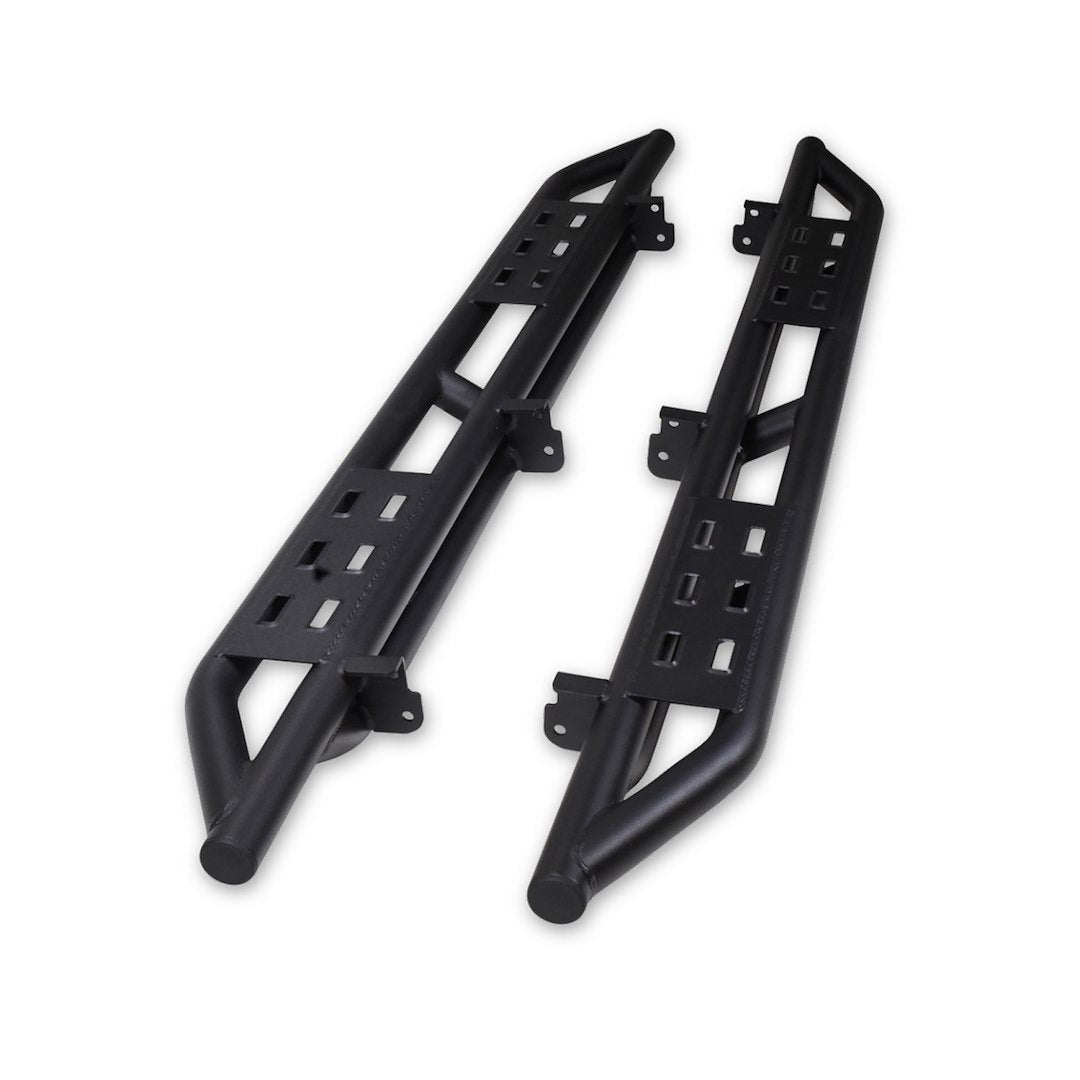 Product of TrailFX BR012T Black Steel Round Tube Rocker Panel Guard 