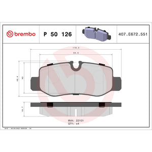 Brembo P50126 Brake Pad||p50126_Drw.Jpg||87||brmp50126||1753642