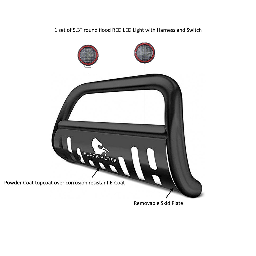 Product of Black Horse Offroad BBTY920A-SP-PLFR Bull Bar  with skid plate 