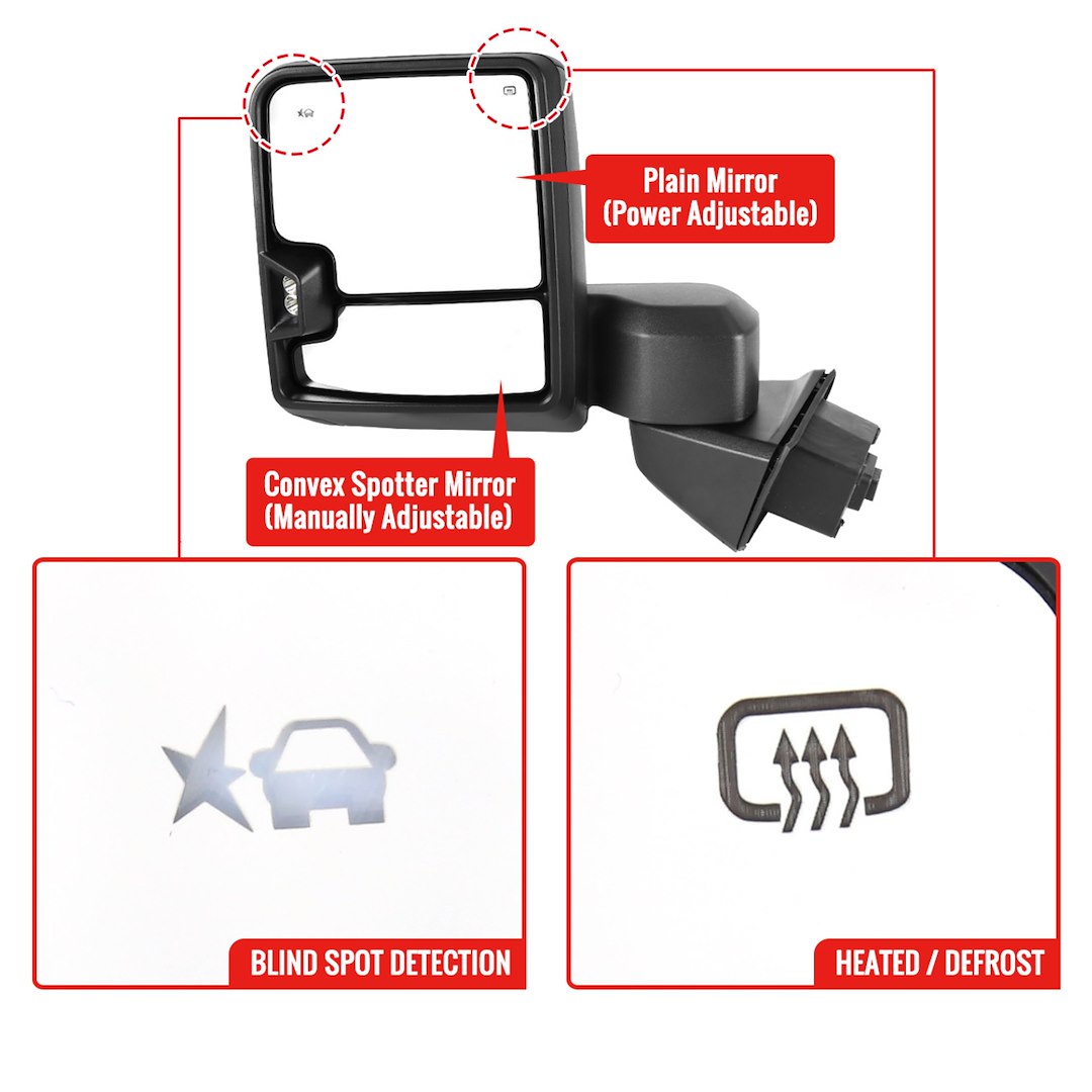 Spec-D Tuning Rmx-Sie1915g3hp-Fs Exterior Towing Mirror||rmx-Sie1915g3hp-Fs_3.Jpg||87||sdtsie1915g3h||1701117
