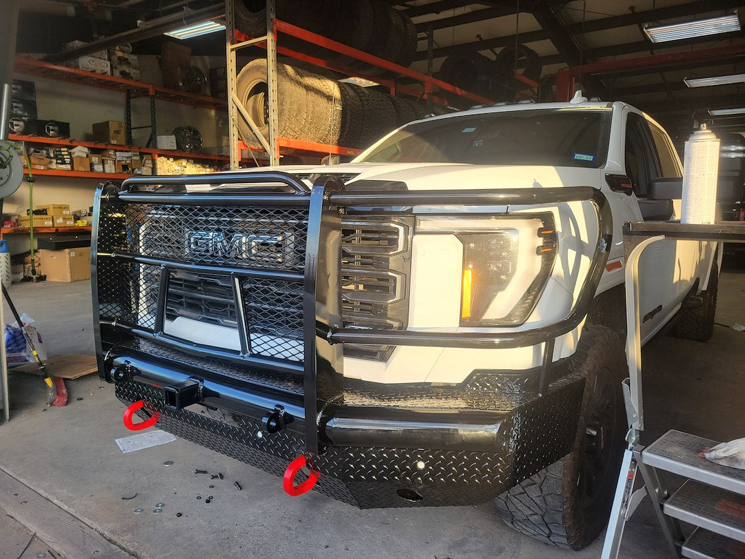 Product of Tough Country Products TFR2524G Traditional Steel Gloss Powder Coated Bumper 