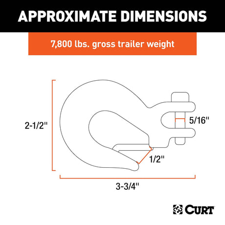 Curt 81900 Trailer Safety Chain Hook||81900_3008x1990_Ca.Jpg||86||c9381900||2241767