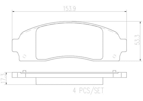 Product of Brembo P24183N Brake Pad - Set Of 4 