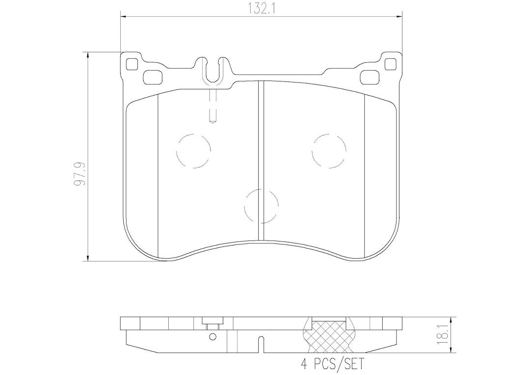 Product of Brembo P50095N Brake Pad - Set Of 4 