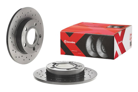 Product of Brembo 0891361XC02 Xtra Solid Cross Drilled 1 Piece Brake Rotor 