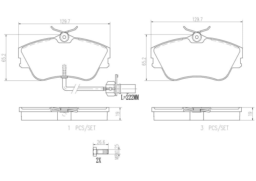 Product of Brembo P85029N Brake Pad - Set Of 4 