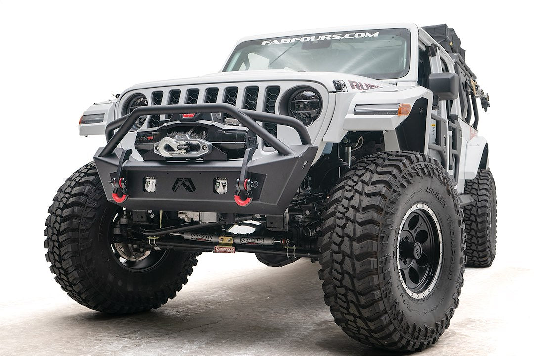 Product of Fab Fours JL18-B4752-B Stubby Series Steel Bare Bumper 
