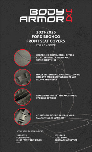 Product of Body Armor 91010 Black Neoprene Seat Cover 