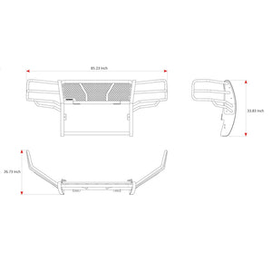 Black Horse Offroad Ru-Chsi11-B-Plfr Grille Guard||ru-Chsi11-B-Plfr_10.Jpg||95||blkhsi11bplfr||2238544