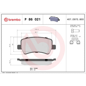 Brembo P86021 Brake Pad||p86021_Drw.Jpg||87||brmp86021||1754496