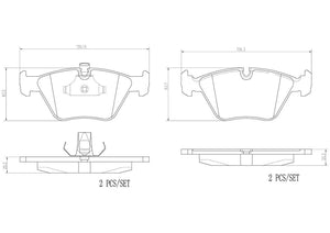 Product of Brembo P06042N Brake Pad - Set Of 4 