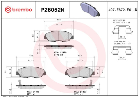 Brembo P28052n Brake Pad||p28052n_2.Jpg||86||brmp28052n||2091574