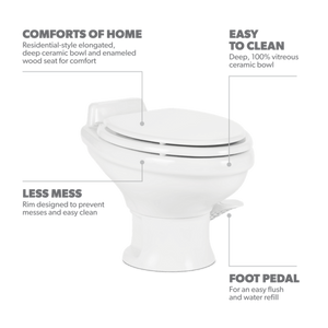 Product of Dometic 302321681 Permanent Full Bowl Flush Toilet , 13-1/2 Inch 