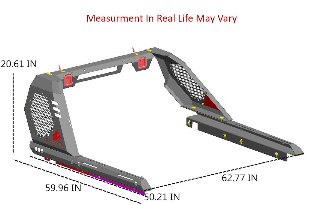Black Horse Offroad Virb06b Truck Bed Bar||||87||blkvirb06b||2008145