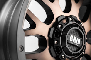 Product of Grid Wheels 20x9 Black With Metallic Dust Face Wheel - 6x5.50 Bolt Pattern 