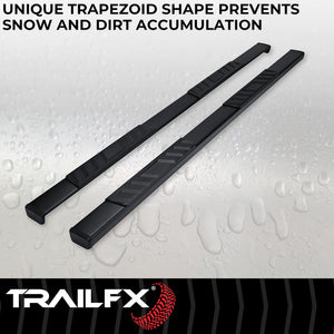 Product of TrailFX A4005B TFX 4" Trapezoid Side Steps Nerf Bar With Surface Steps 