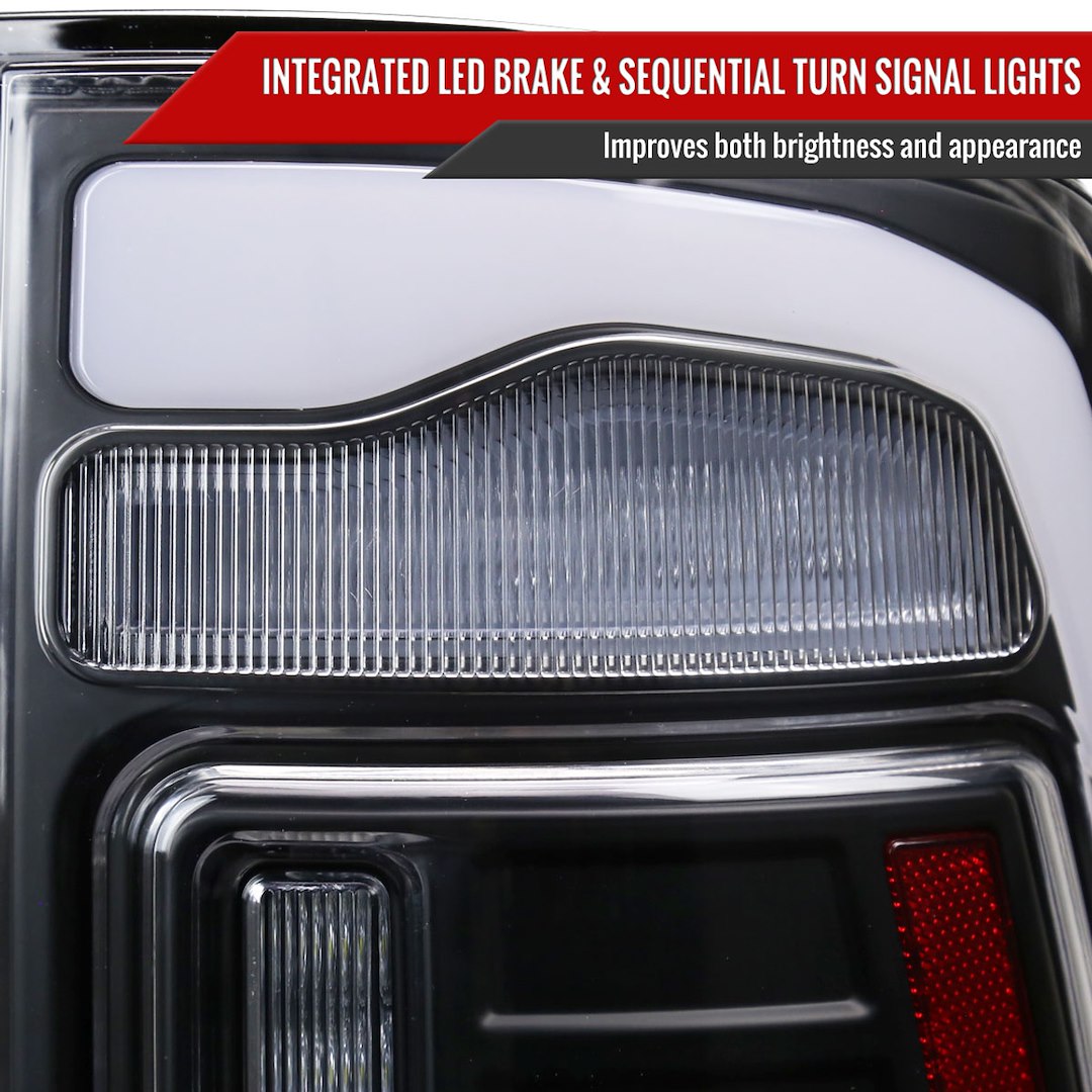 Product of Spec-D Tuning LT-RAM13JMLED-SQ-RS Tail Light Assembly 