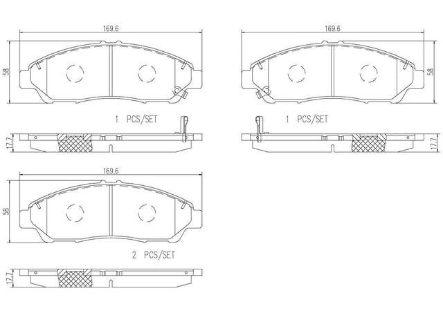 Product of Brembo P28074N Brake Pad - Set Of 4 