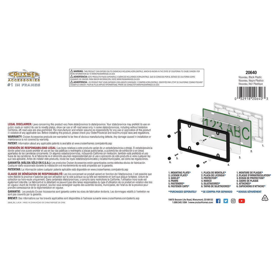 Product of Cruiser 20640 License Plate Frame