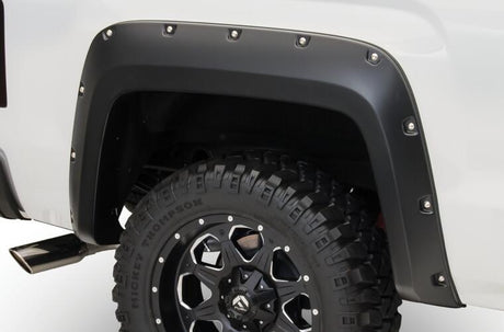 Product of Bushwacker 40122-02 Pocket Style/ Exposed Fasteners Black Fender Flare - Set Of 2 