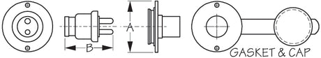 Product of Sea Dog 426142-1 Power Port Socket