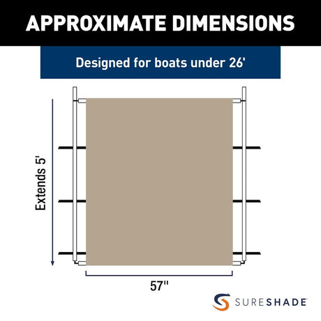 Product of Taylor Made 2021026262 Boat T-Top Shade Extension