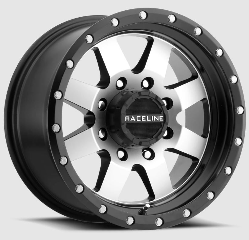 Product of Raceline 17x9 Black With Natural Face Wheel - 5x5.00 Bolt Pattern 