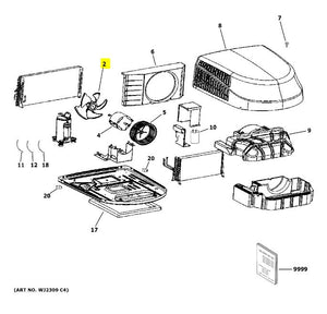 Ge Appliances Wj73x25397 Air Conditioner Condenser Fan||wj73x25397_Diagram.Jpg||87||geawj73x25397||2252685