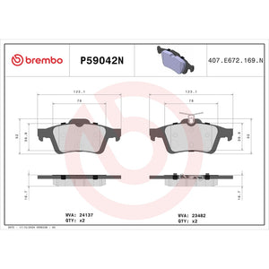 Brembo P59042n Brake Pad||p59042n_Drw.Jpg||91||brmp59042n||1753857