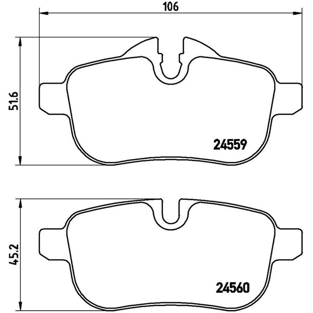 Product of Brembo P06062 Brake Pad - Set Of 4 