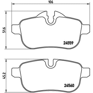 Product of Brembo P06062 Brake Pad - Set Of 4 