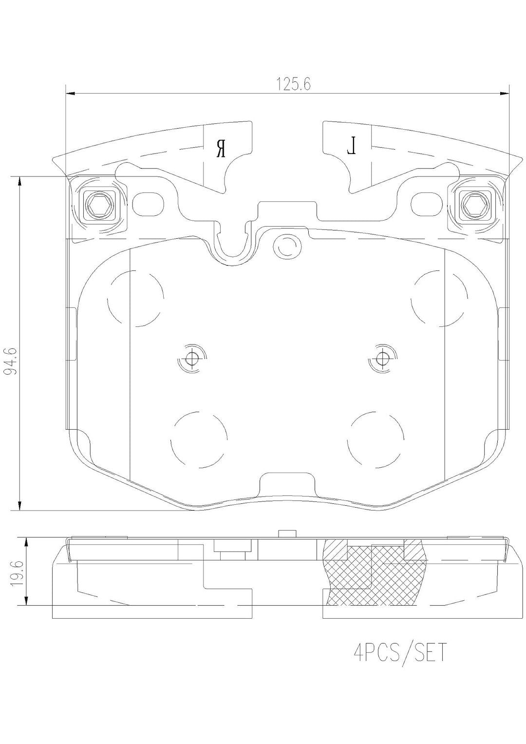 Product of Brembo P06099N Brake Pad - Set Of 4 