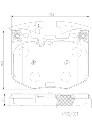 Product of Brembo P06099N Brake Pad - Set Of 4 