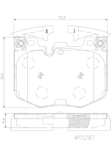 Product of Brembo P06099N Brake Pad - Set Of 4 