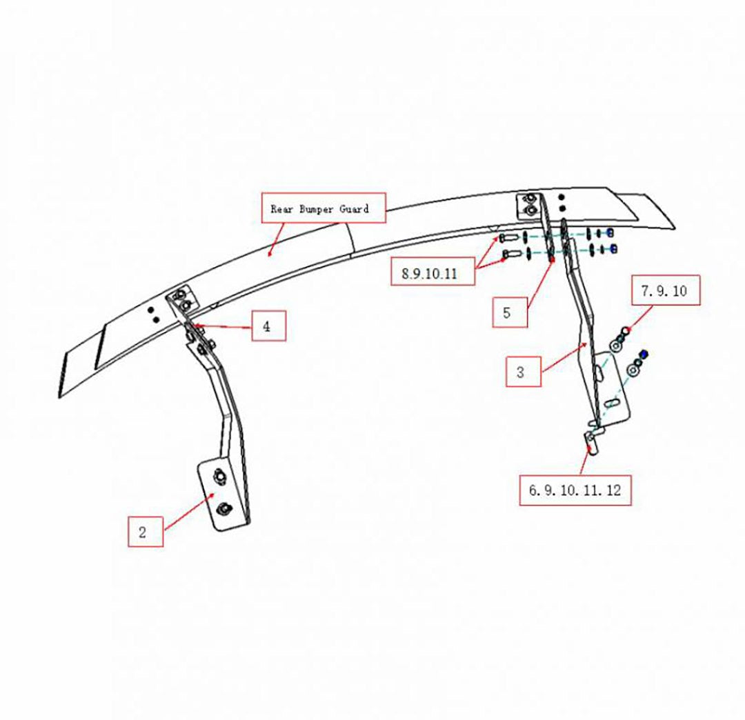Product of Black Horse Offroad Crdl-Hoh202b Bumper Guard