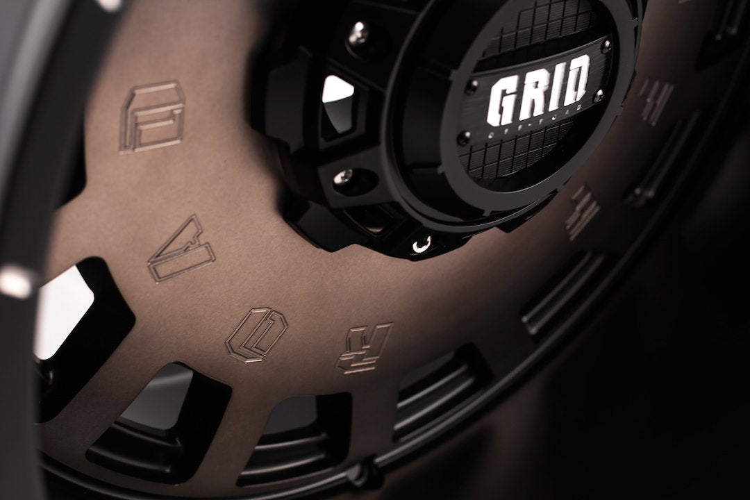 Product of Grid Wheels 18x9 Black With Metallic Dust Face Wheel - 6x5.50 Bolt Pattern 