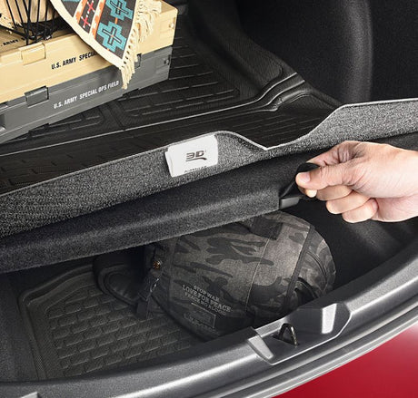 Product of 3D Mats M1CH1071309 Black Thermoplastic Rubber Of Carbon Fiber Texture Front Cargo Area Cargo Area Liner 