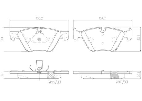 Product of Brembo P06060N Brake Pad - Set Of 4 